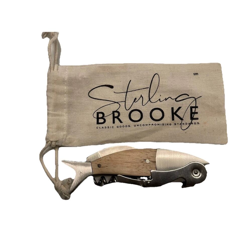 Sterling Brooke Coastal Double Pull Opener & Corkscrew
